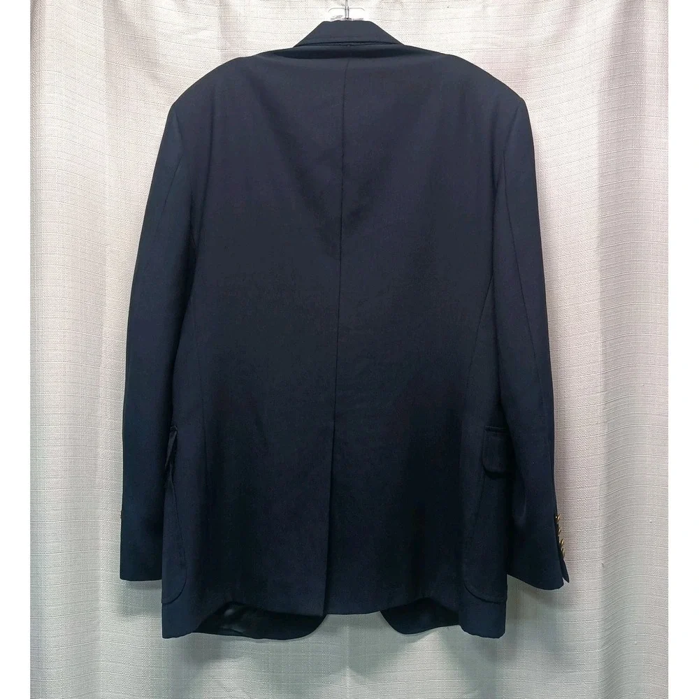 Vtg‎ Talbot Jaimes Navy Blue 2 Gold Button Sport Coat Blazer Mens 42L USA Preppy